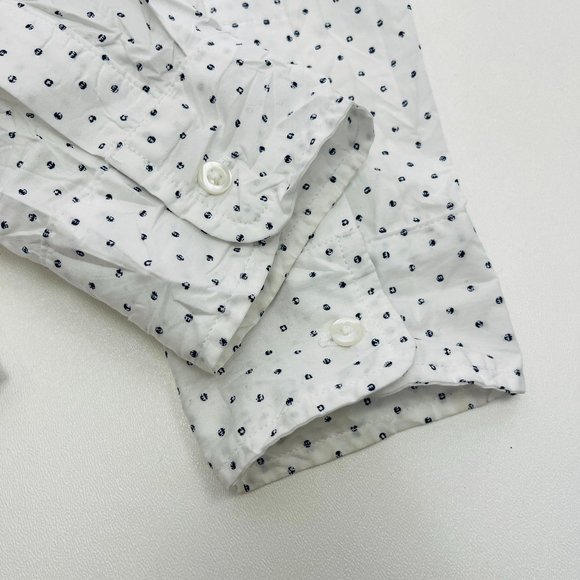 Frank & Eileen Barry White Printed Crinkle Shirt - Picture 5 of 12